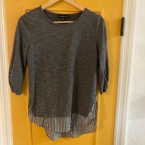 Gray Knit Blouse - Small